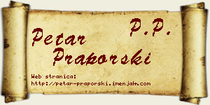 Petar Praporski vizit kartica
